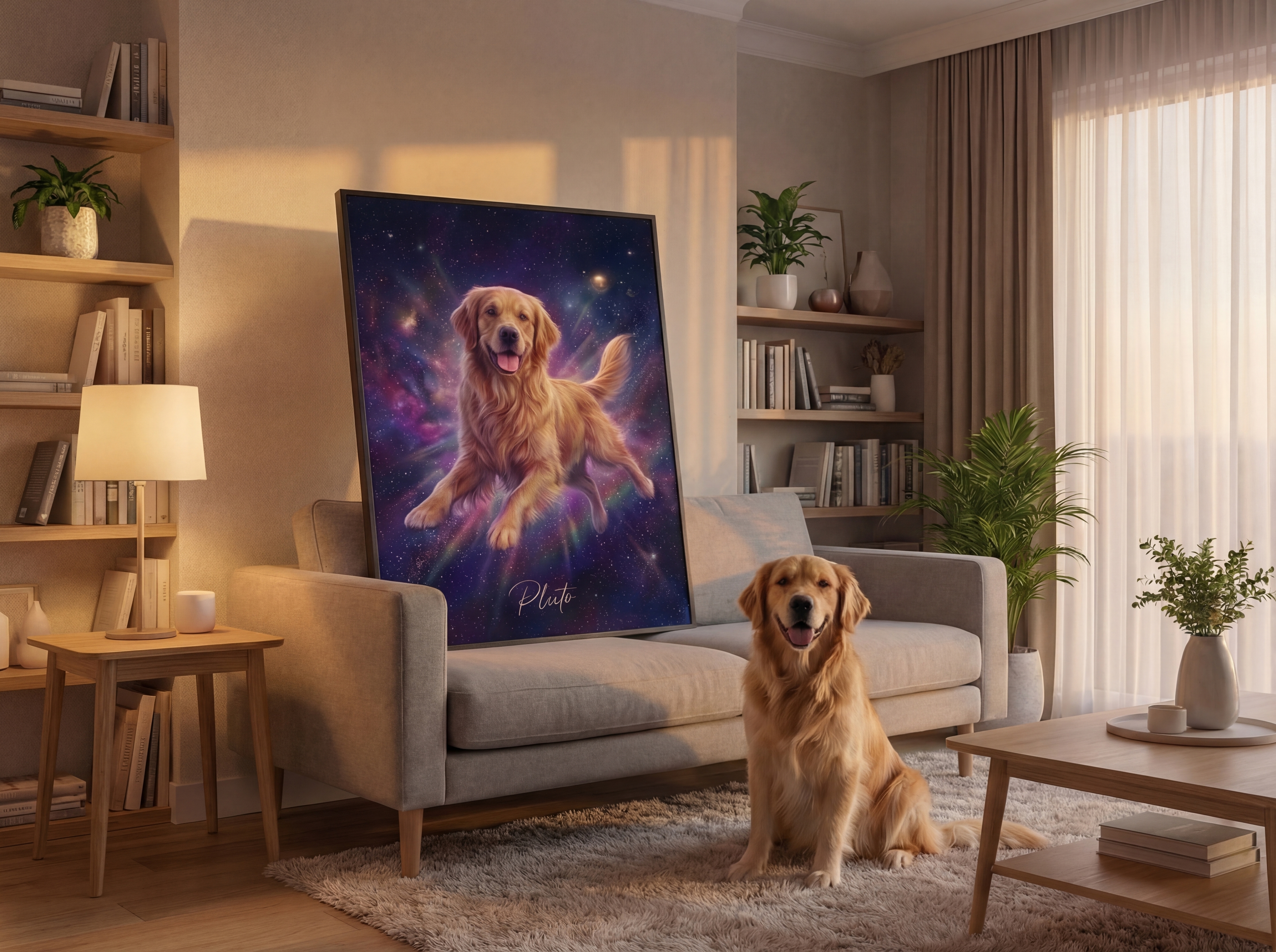 Tablou personalizat cu câine generat din fotografie